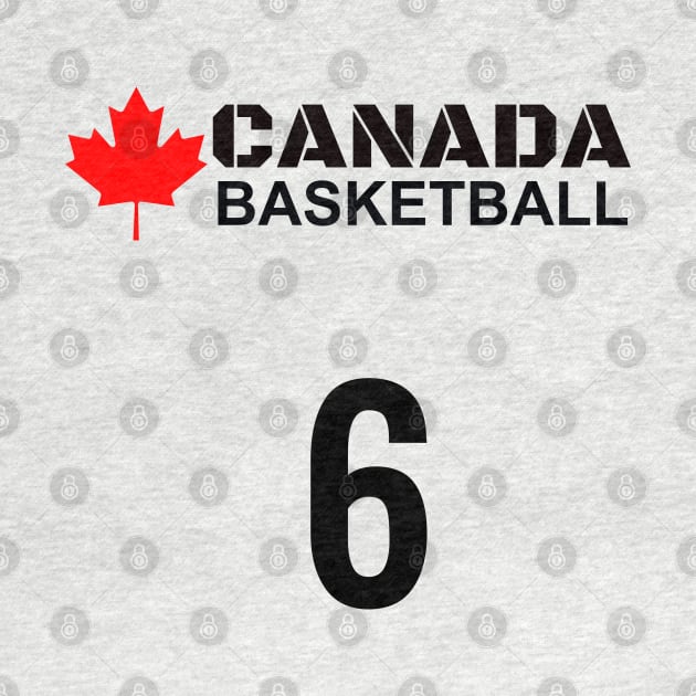 Canada Basketball Number 6 Design Gift Idea by werdanepo